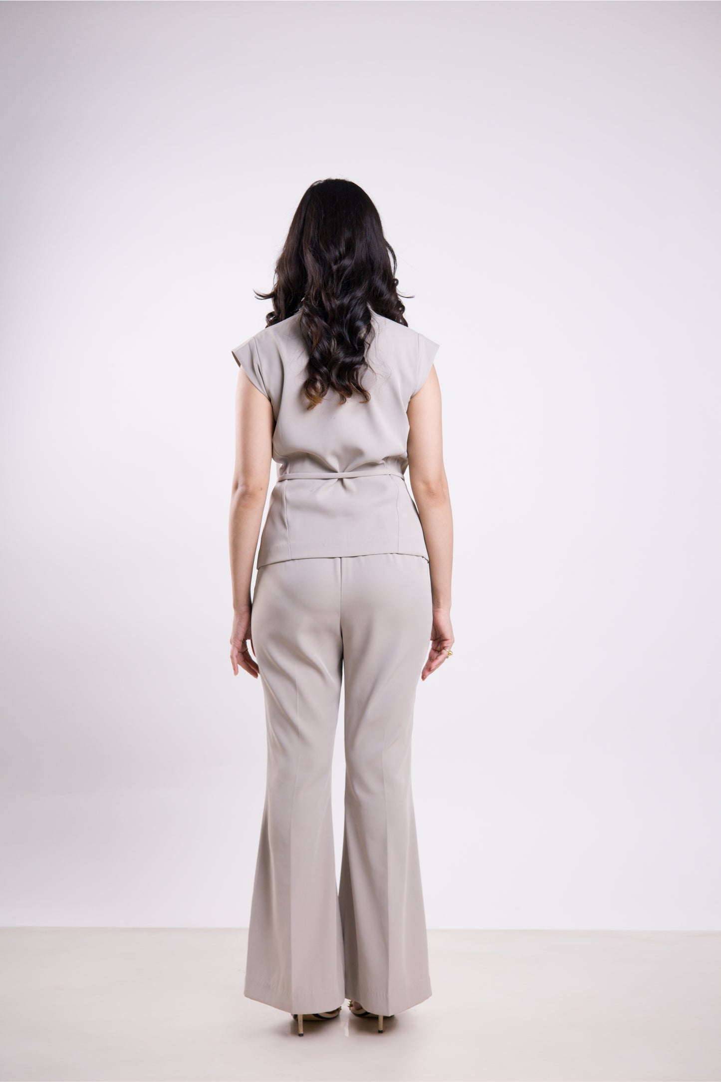 Bare Greige Cinched Bell Bottom