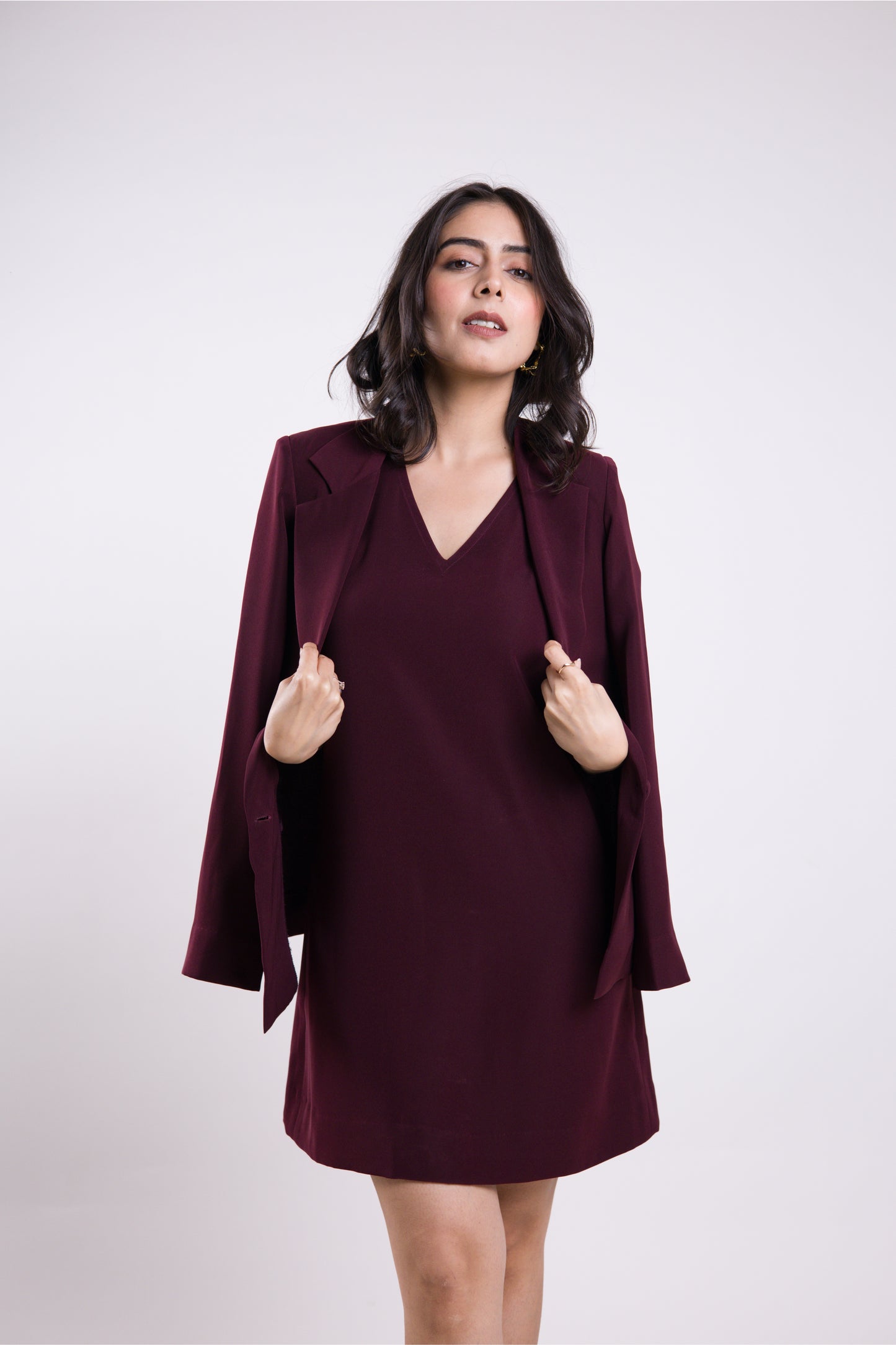 Dark Bloom V Form Dress