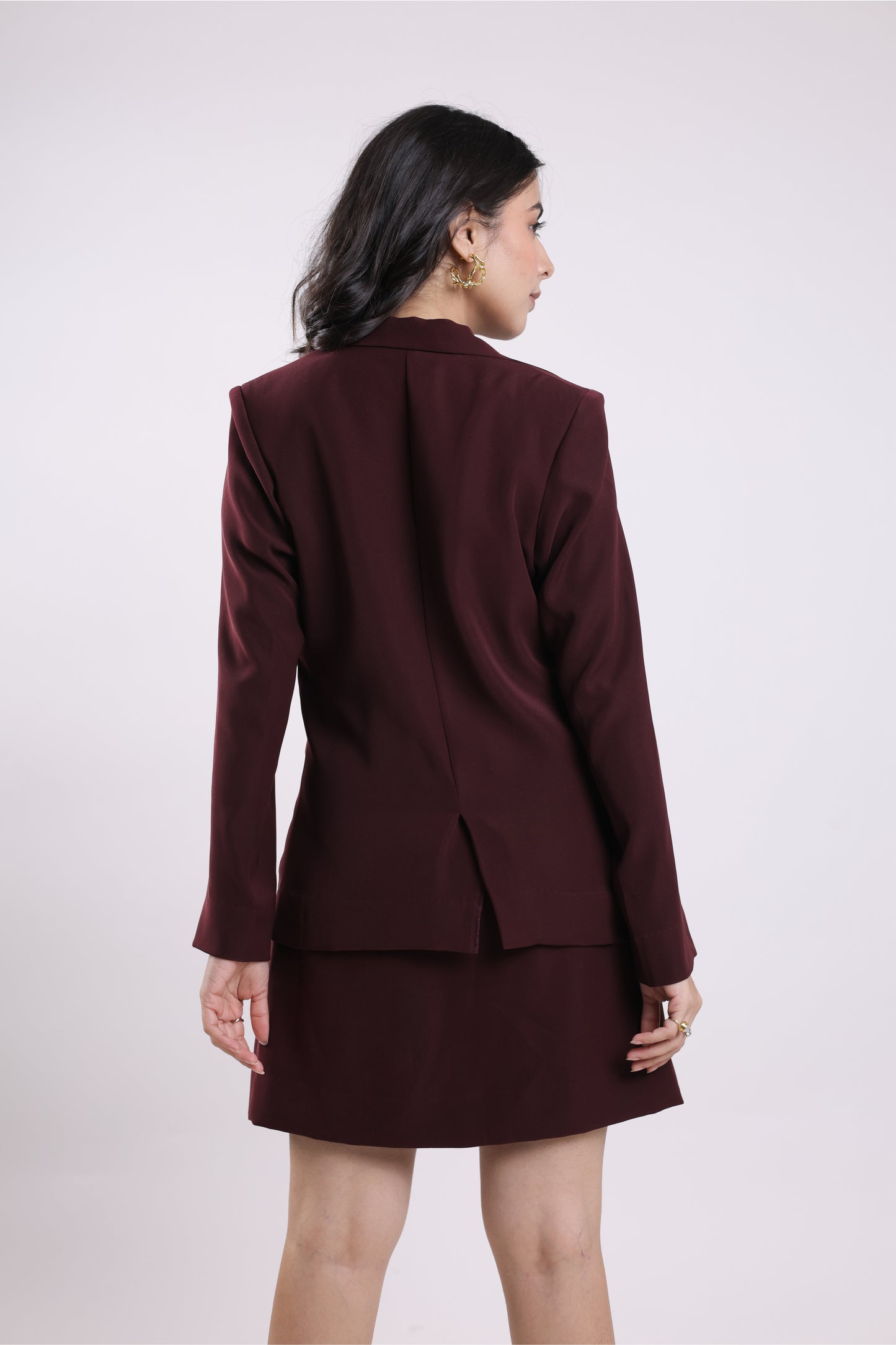 Dark Bloom Cinched Blazer