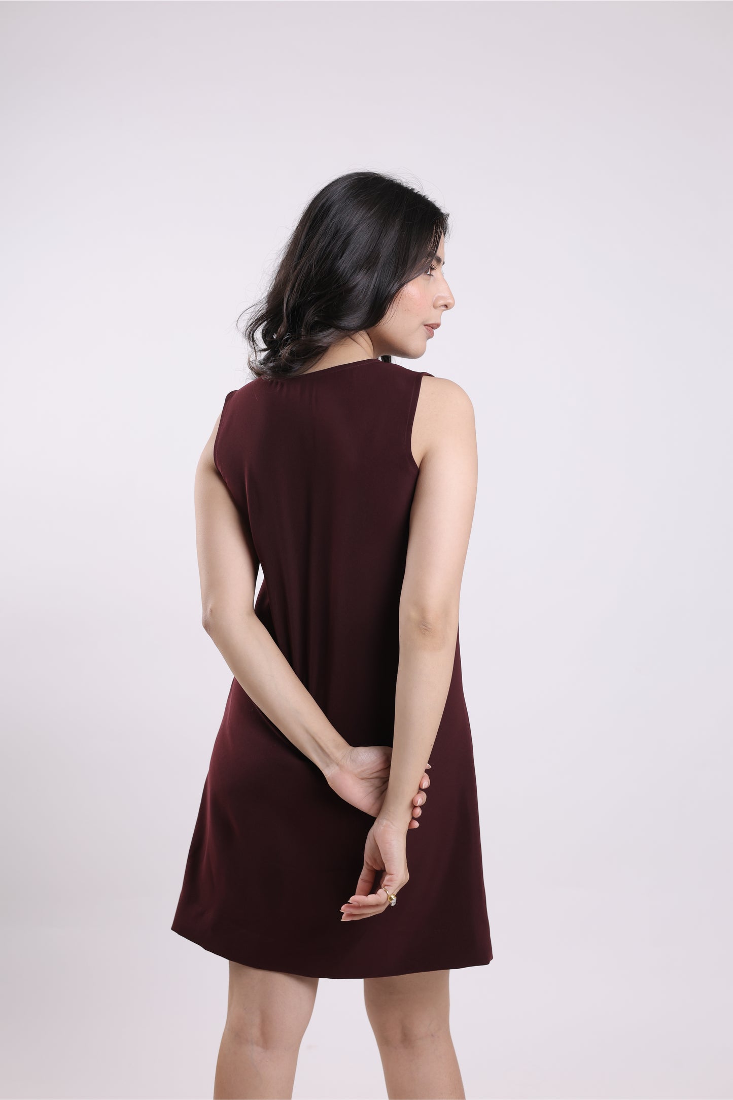 Dark Bloom V Form Dress