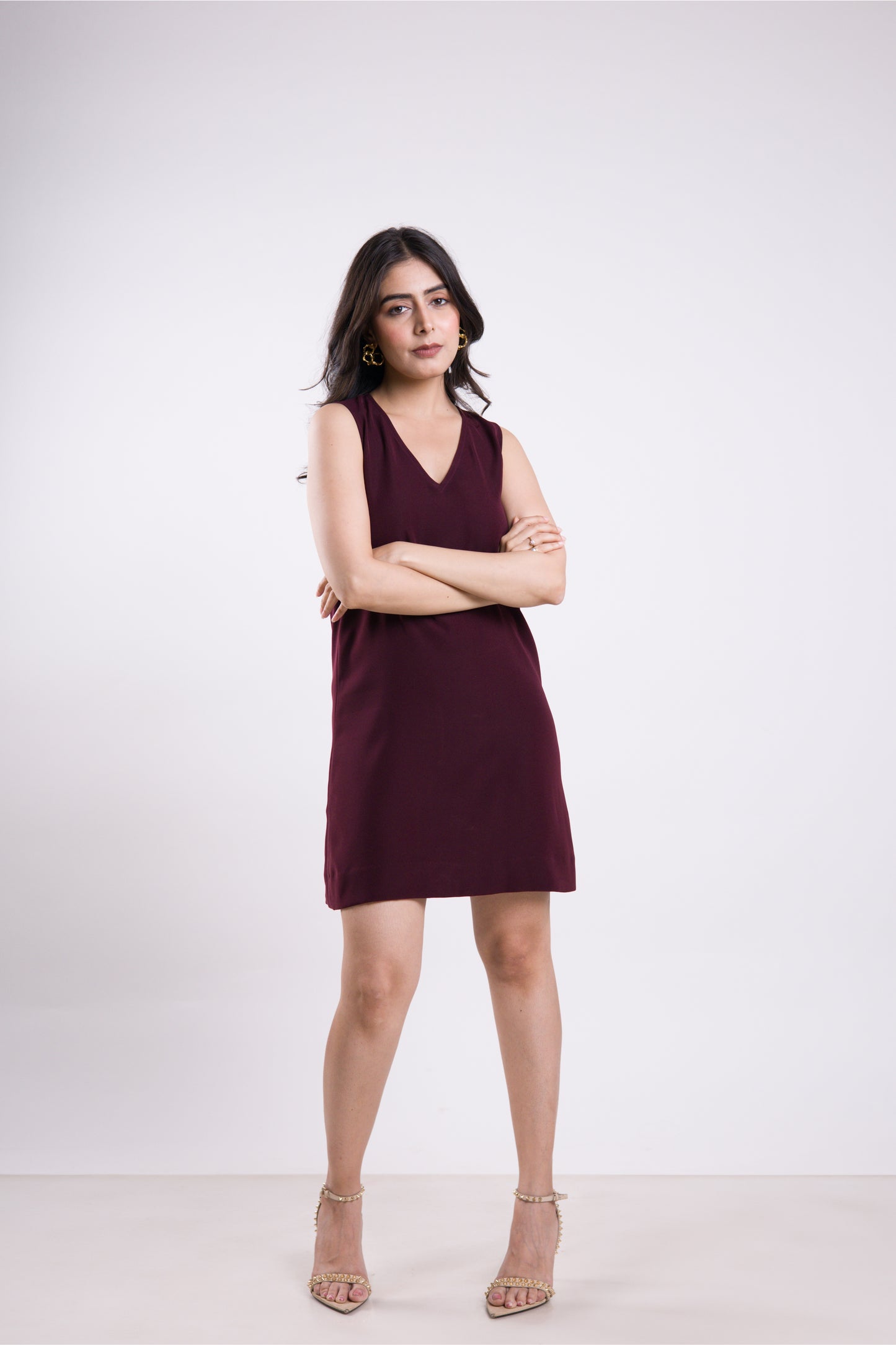 Dark Bloom V Form Dress