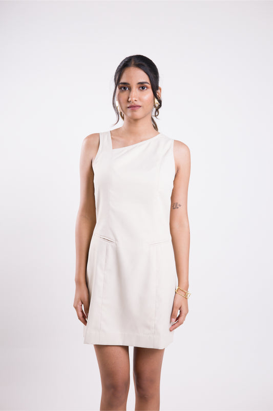 Creme Off The Line Dress