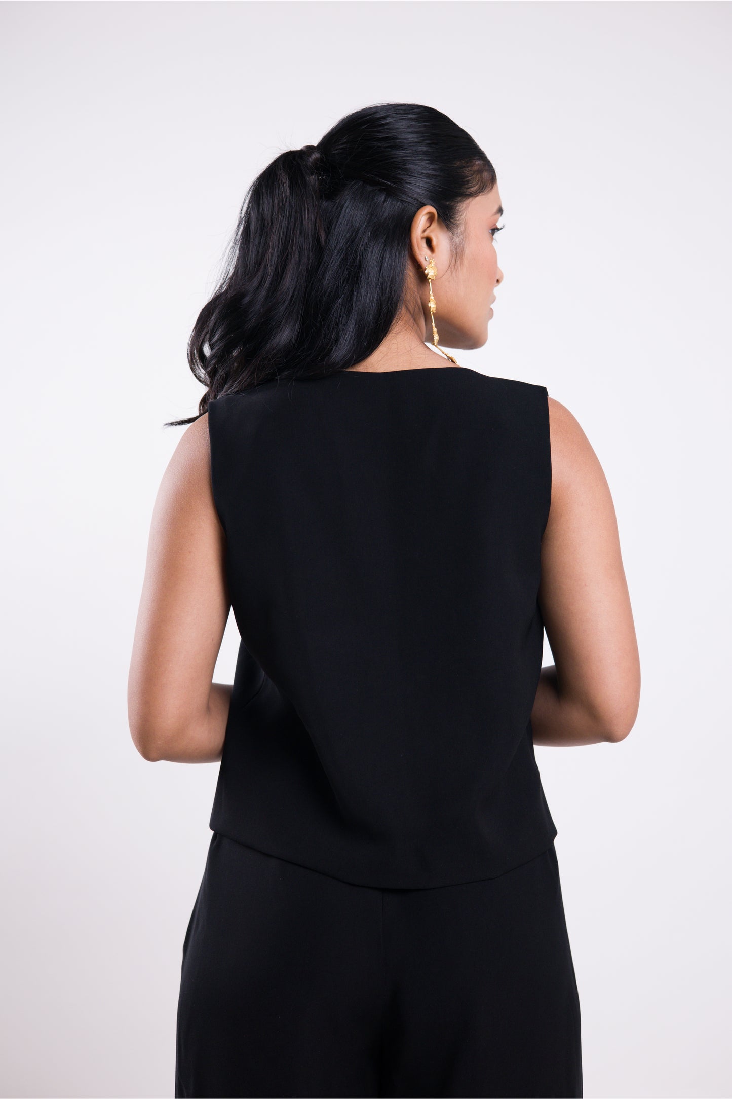 Midnight Buttoned Base Vest