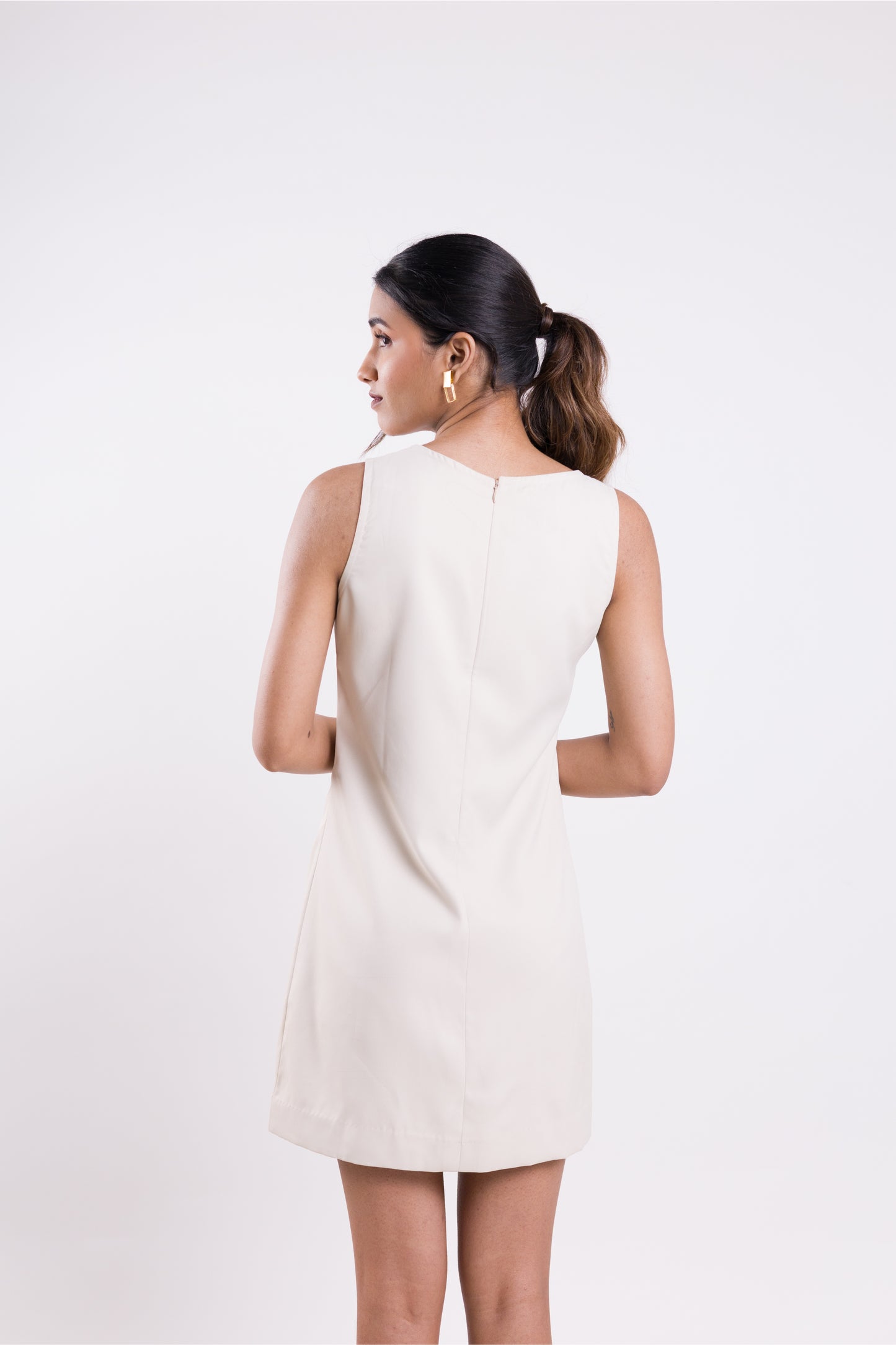 Creme Off The Line Dress