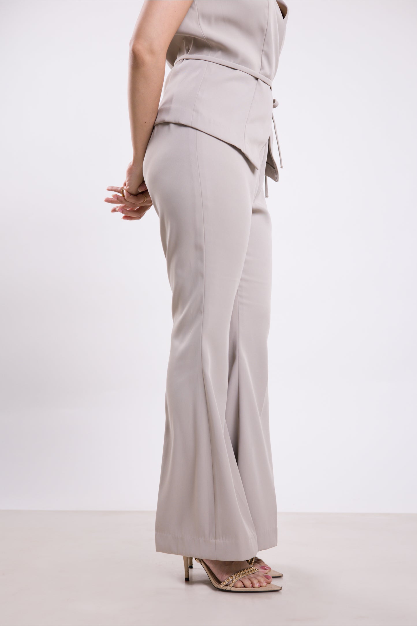 Bare Greige Cinched Bell Bottom