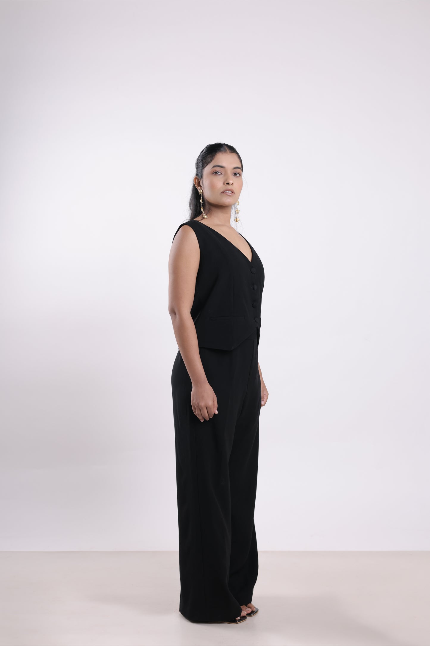 Midnight Buttoned Base Vest