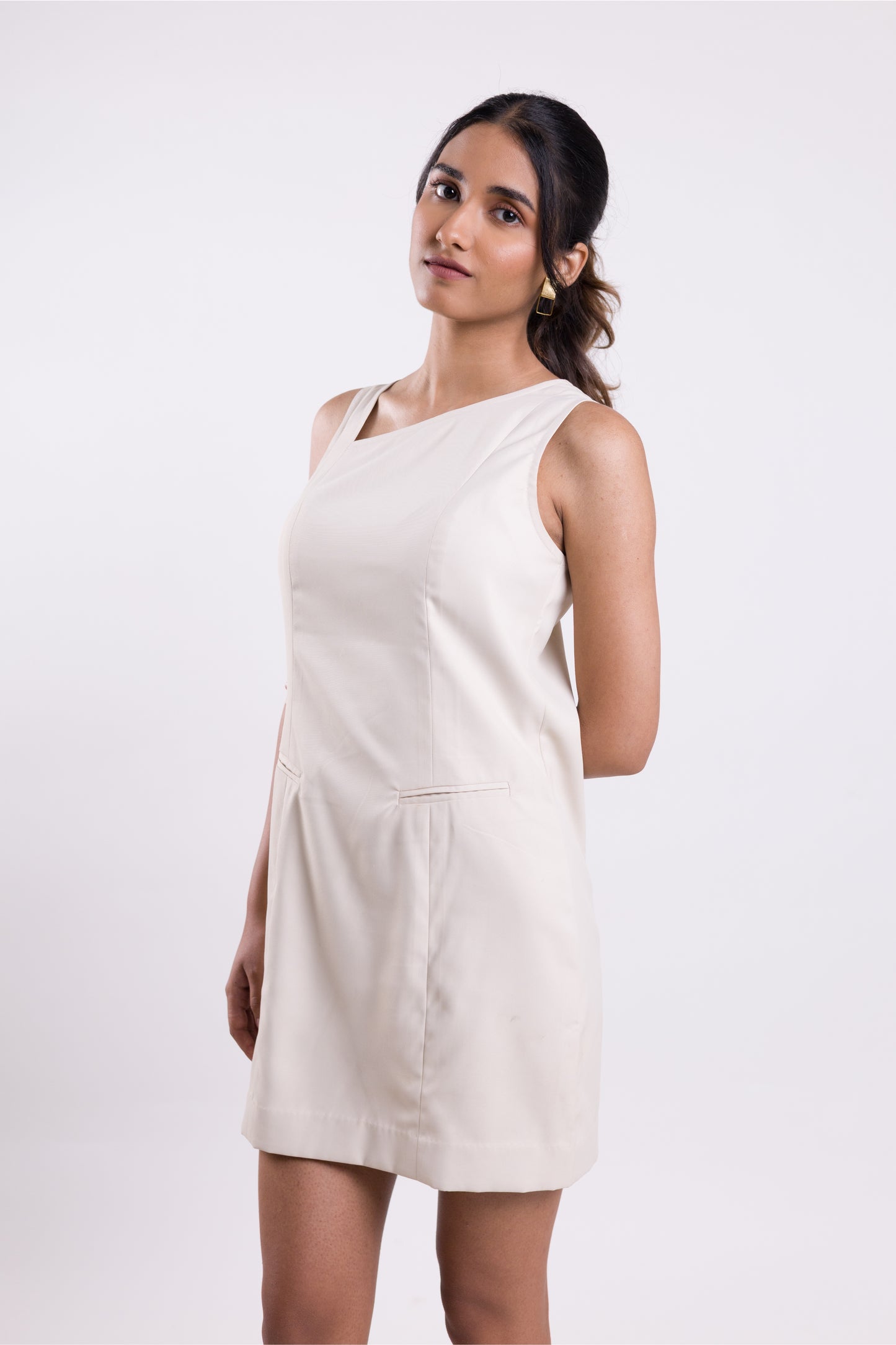 Creme Off The Line Dress