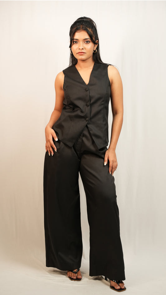 Wide Leg Trouser Black