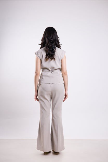 Bare Greige Cinched Bell Bottom