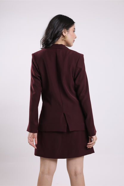 Dark Bloom Cinched Blazer