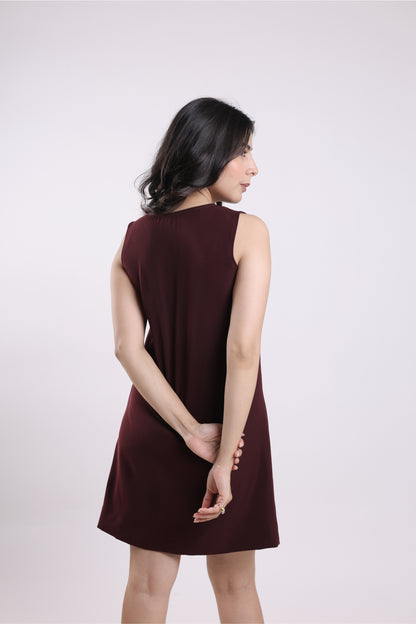 Dark Bloom V Form Dress