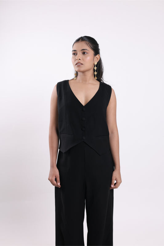Midnight Buttoned Base Vest