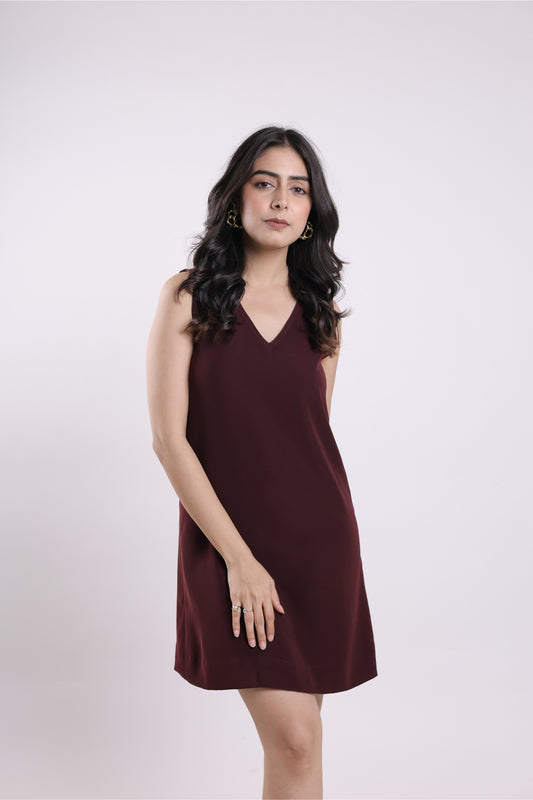 Dark Bloom V Form Dress
