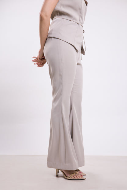 Bare Greige Cinched Bell Bottom